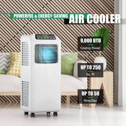 Aire acondicionado portátil de 9,000 BTU con control remoto