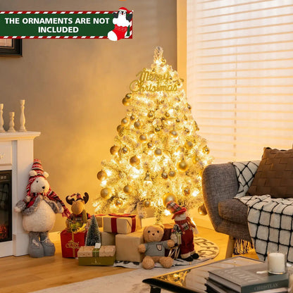 Four Foot Prelit Snow Flocked Christmas Tree
