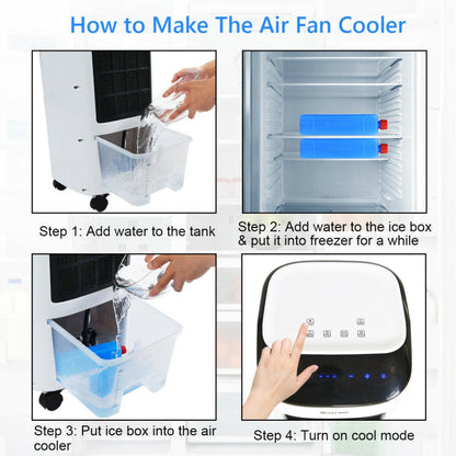 Enfriador de aire portátil y humidificador para el hogar/oficina