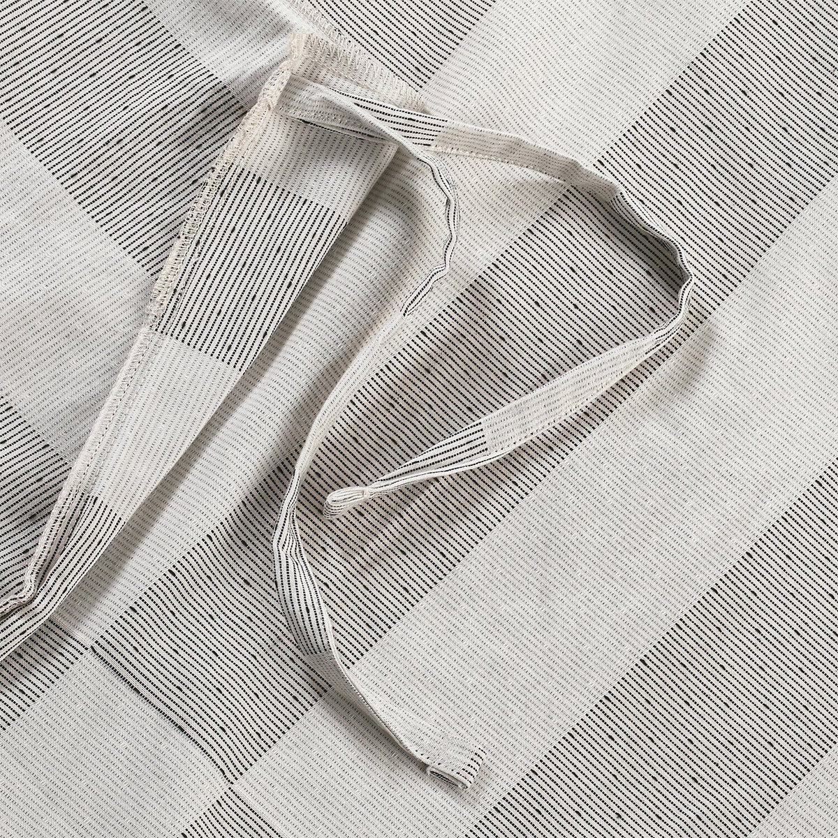 Duvet cover set Nate Berkus broken dobby stripe, light gray with black stripe, Vanessa Jane on Tampa Home & Garden Store