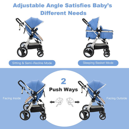 Folding Aluminum Baby Stroller Baby Jogger with Diaper Bag