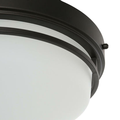 World Imports oil rubbed bronze LED flushmount with frosted glass, 13.25 in diameter on Tampa Home & Garden Store