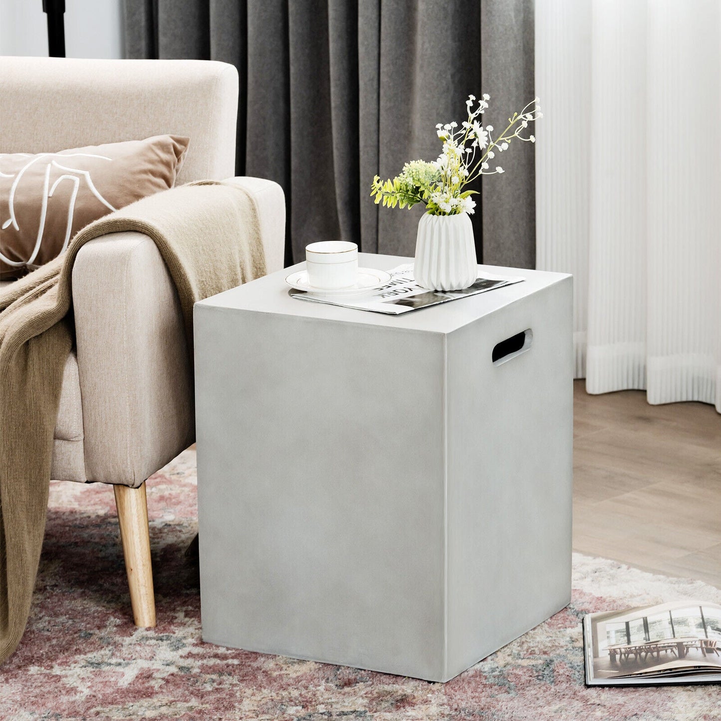 Mesa Escondite para Tanque de Propano Estándar de 20 Libras - Gris