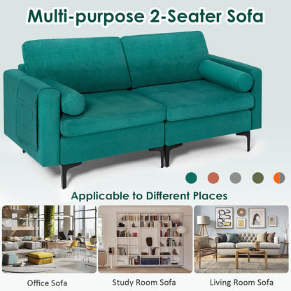 Sofá modular seccional en L de 1/2/3/4 plazas con puerto USB y enchufe - 2 plazas