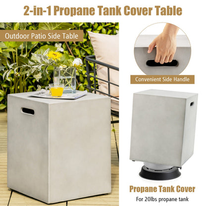 Mesa Escondite para Tanque de Propano Estándar de 20 Libras - Gris