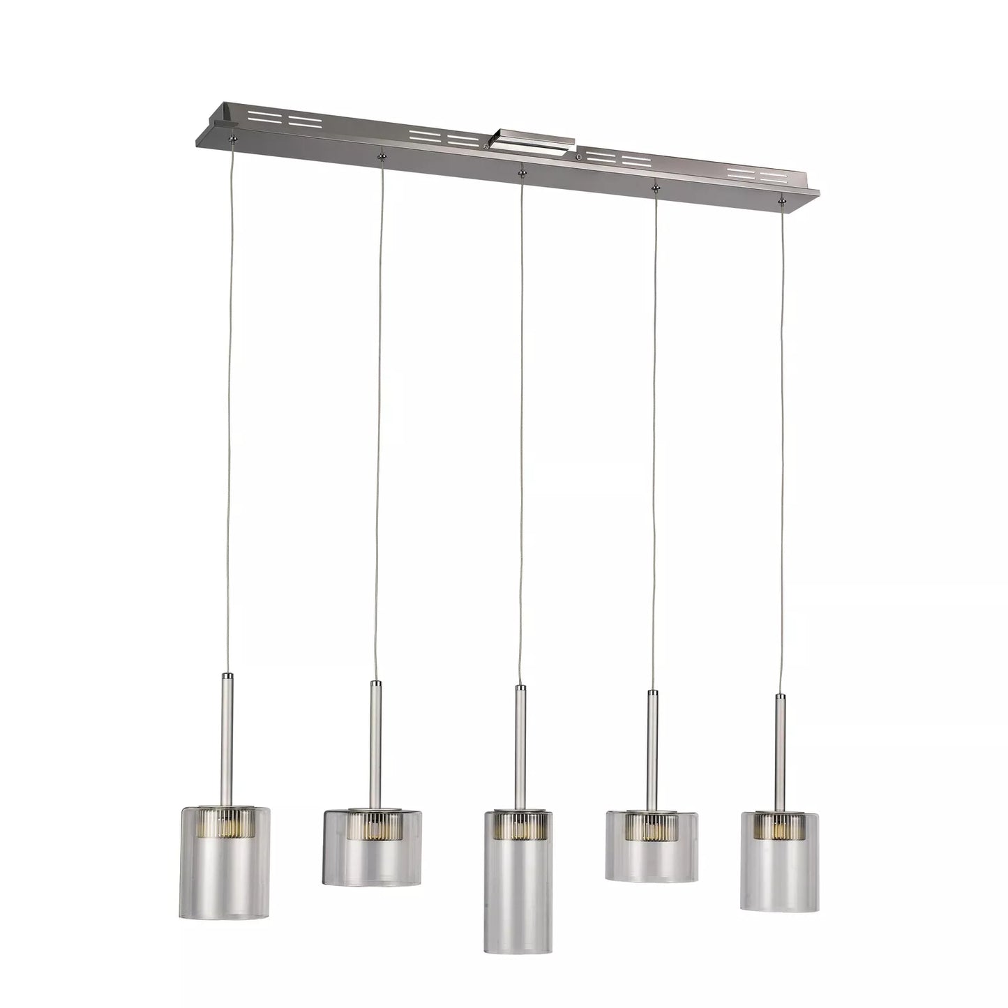 Polished and Clear Glass Led Island Pendant