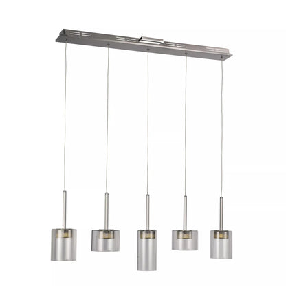 Polished and Clear Glass Led Island Pendant