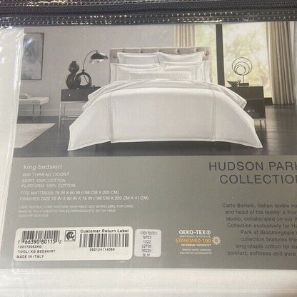 Bedskirt Hudson Park Collection 680TC Sateen, white, Vanessa Jane, new with tags on Tampa Home & Garden Store