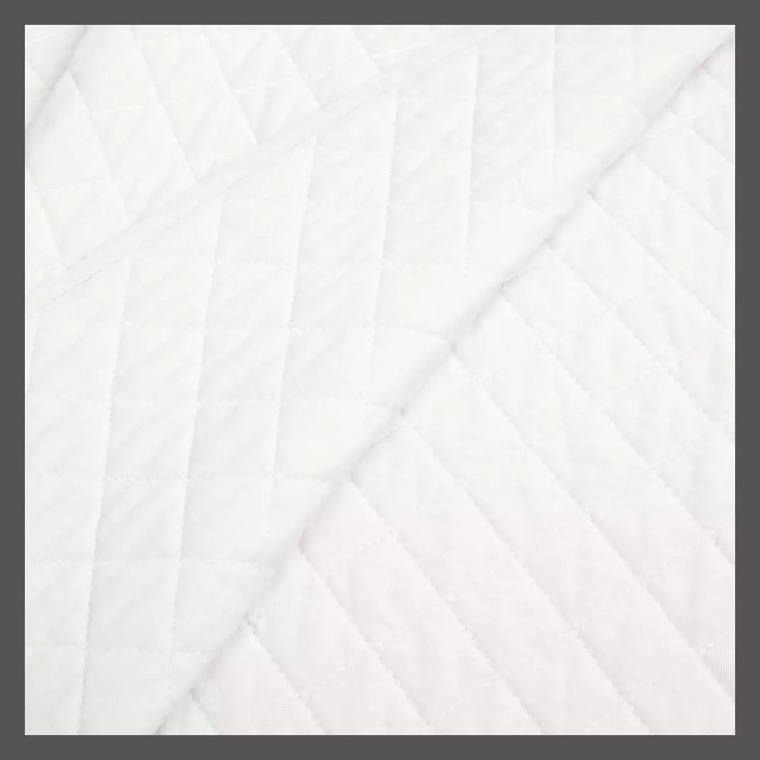 Lush Decor Ava Diamond Cotton Quilt Set full/queen white quilt with diamond quilting on Tampa Home & Garden Store
