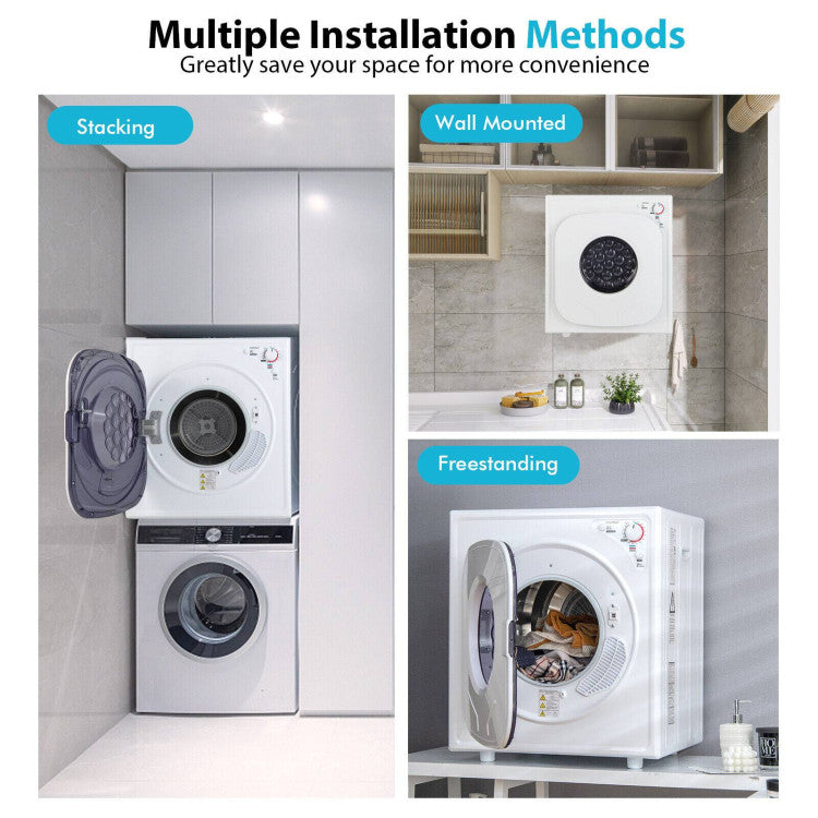 Secadora compacta de 1500 W con control táctil