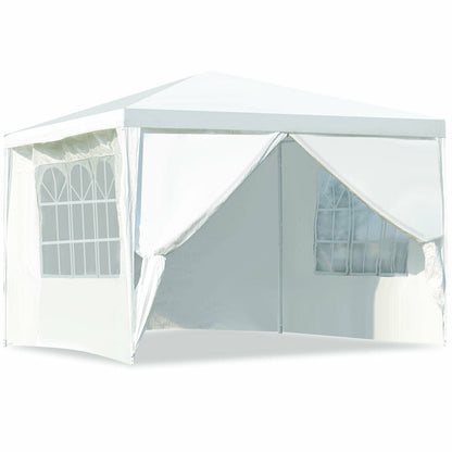 10x10 ft GemGear outdoor canopy tent with 4 removable sidewalls, white fabric on Tampa Home & Garden Store