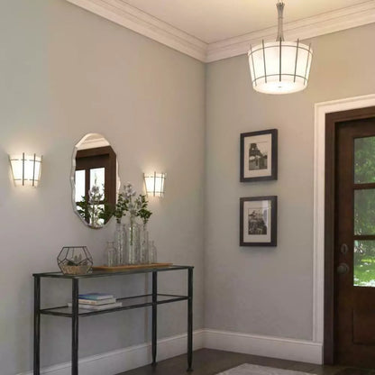 World Imports Lighting 3074-37 Fensu 3-Light Pendant with shade in black frame by Vanessa Jane on Tampa Home & Garden Store