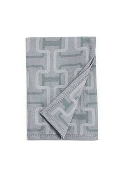 Hudson Park Lambswool/Cashmere Interlocking Jacquard Throw in gray, Vanessa Jane, new on Tampa Home & Garden Store
