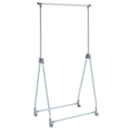 Perchero resistente, extensible y plegable con barra para colgar
