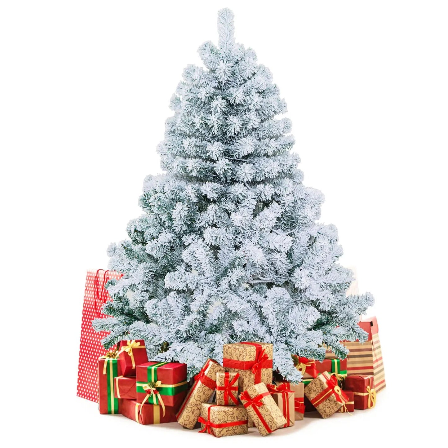 Four Foot Prelit Snow Flocked Christmas Tree