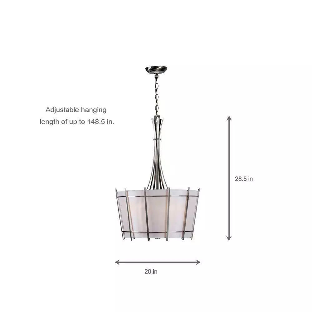 World Imports 3-Light Pendant with shade, metal frame, frosted glass on Tampa Home & Garden Store