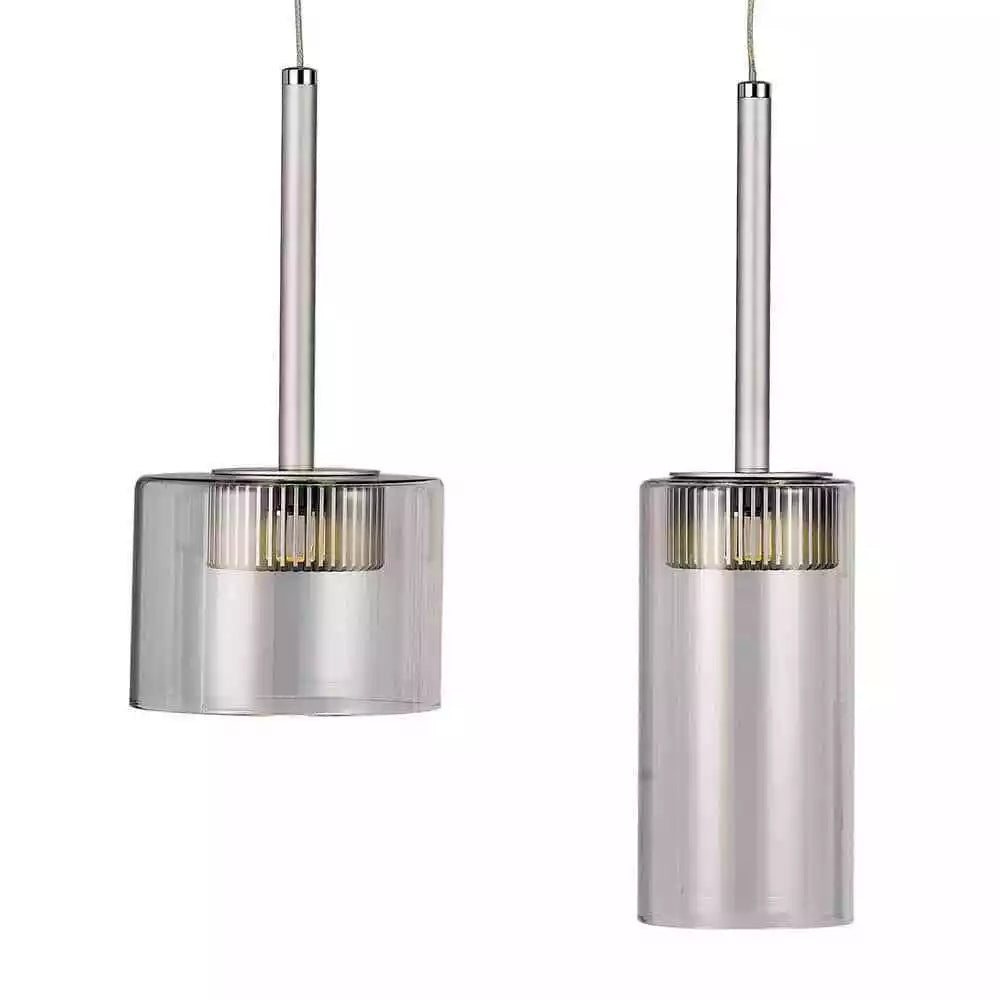 Polished and Clear Glass Led Island Pendant