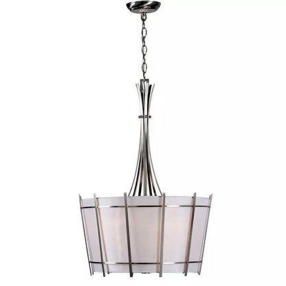 World Imports Lighting Fensu 3-Light Pendant with shade chrome finish frosted glass panels on Tampa Home & Garden Store