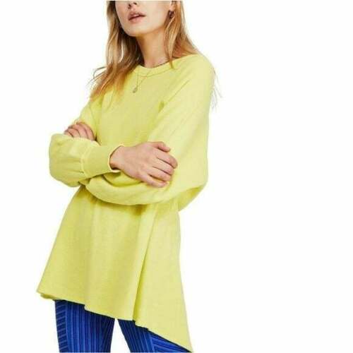 Free People We The Free Amelia Split-Back Thermal Top lime oversized knit shirt on Tampa Home & Garden Store