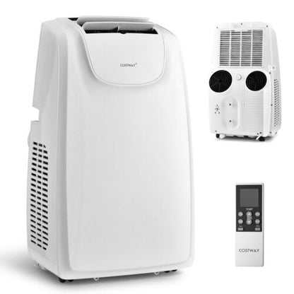 Aire acondicionado portátil de manguera doble de 12000 BTU con control remoto - Blanco