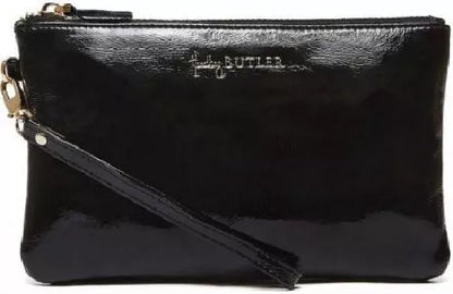 Mighty Purse Genuine Leather 4000mAh Phone Charger black patent clutch wrist strap by HButler on Tampa Home & Garden Store