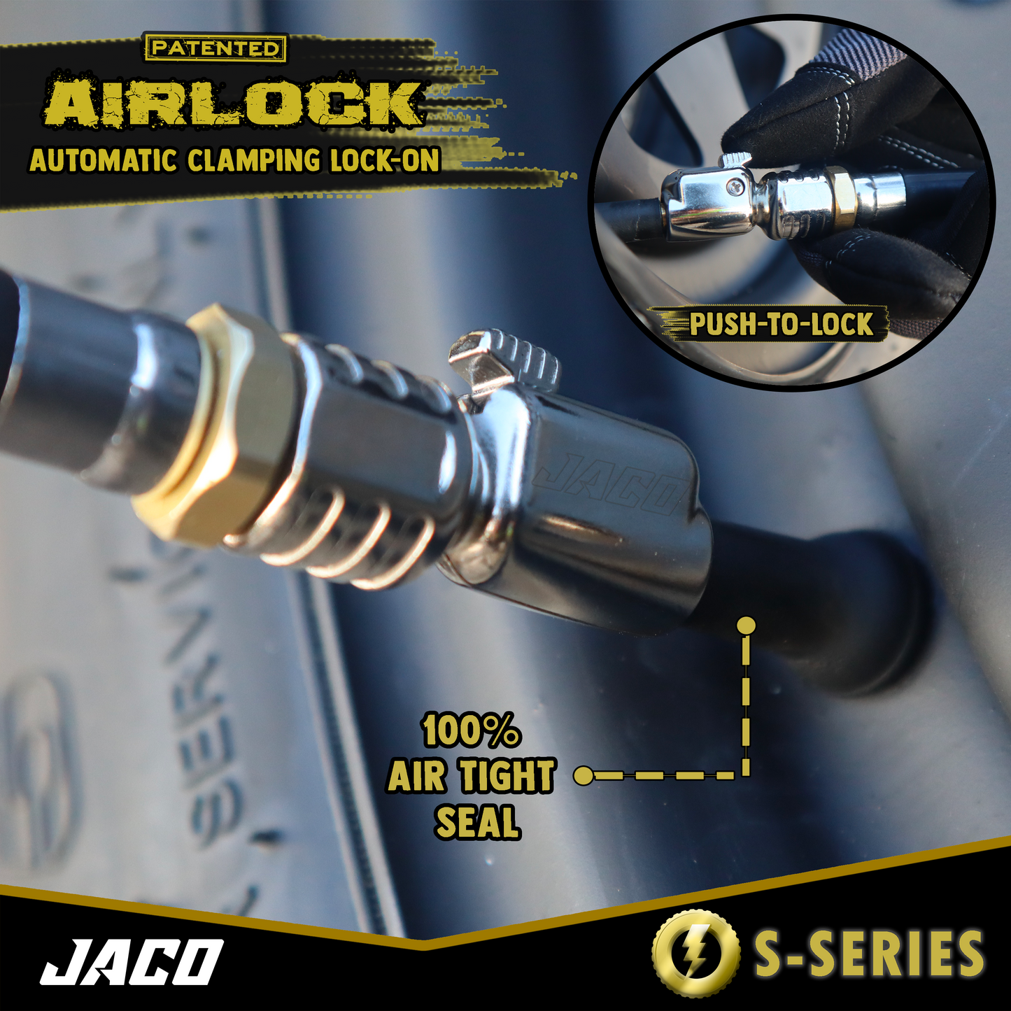 Lightning™ S-Series Tire Air Chuck | Open Flow, 1/4" F-NPT (2-Pack)