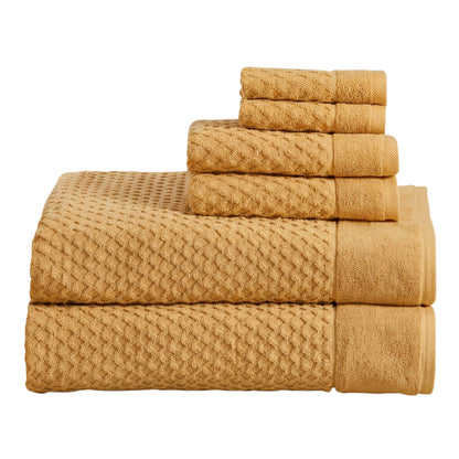 Cotton Diamond Waffle Weave Bath Towel Set