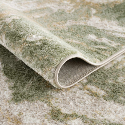Lively Marble Green Area Rug plush with green and cream marbled pattern by Boutique Rugs on Tampa Home & Garden Store