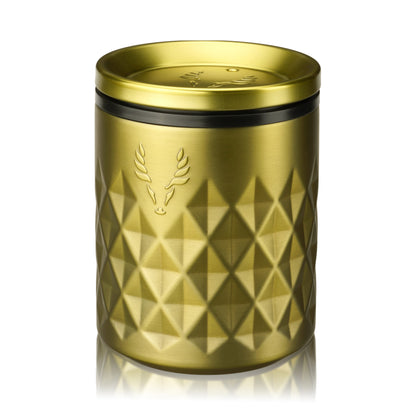 Gold Steel Double Wall Rocks Tumbler and Ceramic