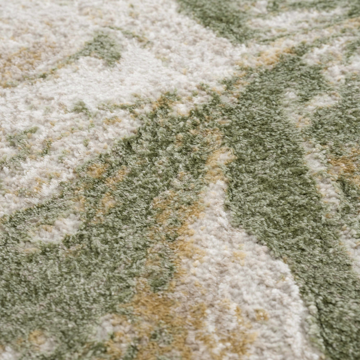 Lively Marble Green Area Rug plush pile in green ivory and beige tones on Tampa Home & Garden Store
