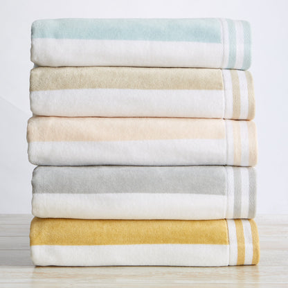 Striped Cabana Beach Towel and Soft Pastel Colors