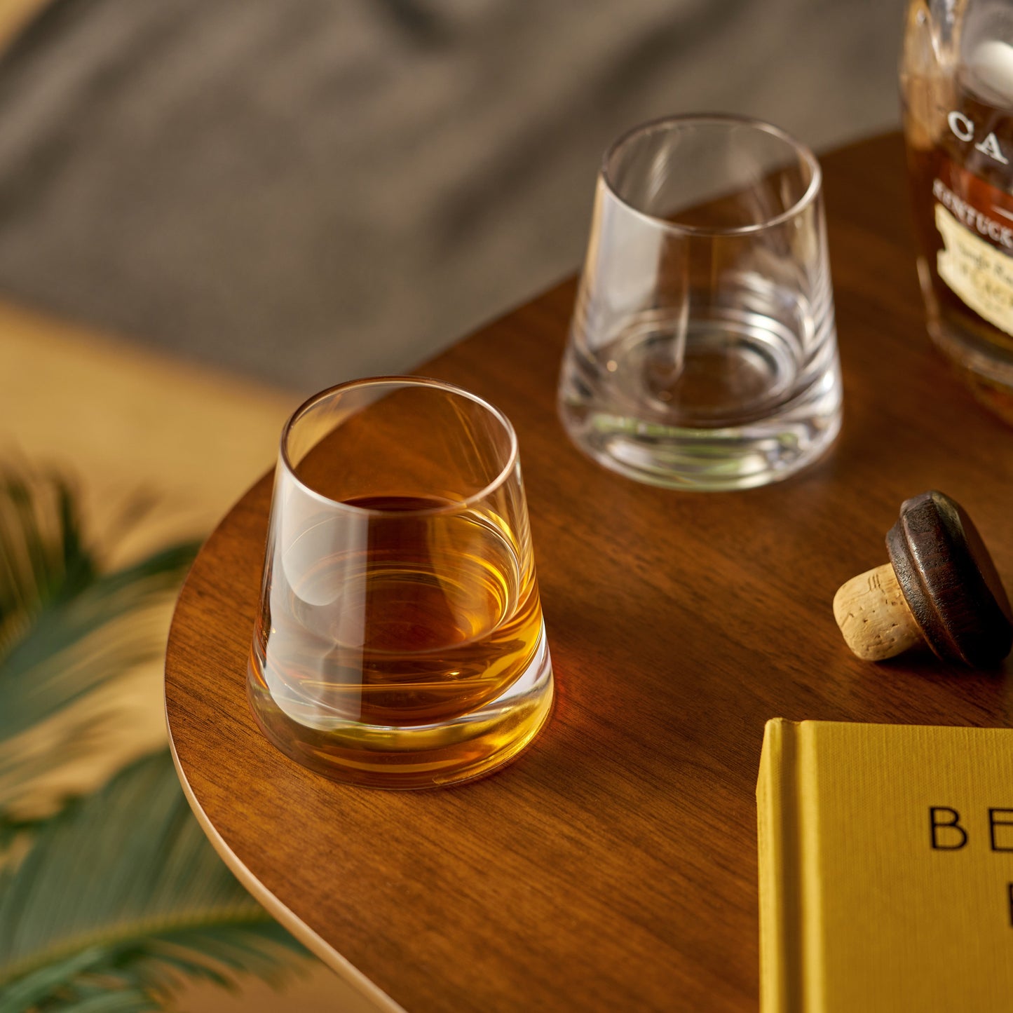 Burke Crystal Pyramid Whiskey Set of Two