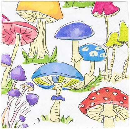 Woodland Mushrooms Cocktail Napkin