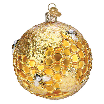 Adorno redondo de vidrio con la bendición de la abeja