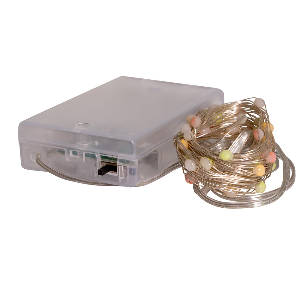 50-Light Battery-Operated Multicolored Superbright LED Light Set