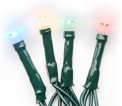 USB powered 200 LED (52 foot) Green Wire Multifunction Lights with Timer - Multicolor