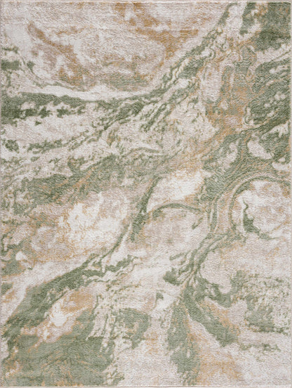 Lively Marble Green Area Rug, green beige marbled pattern by Boutique Rugs on Tampa Home & Garden Store
