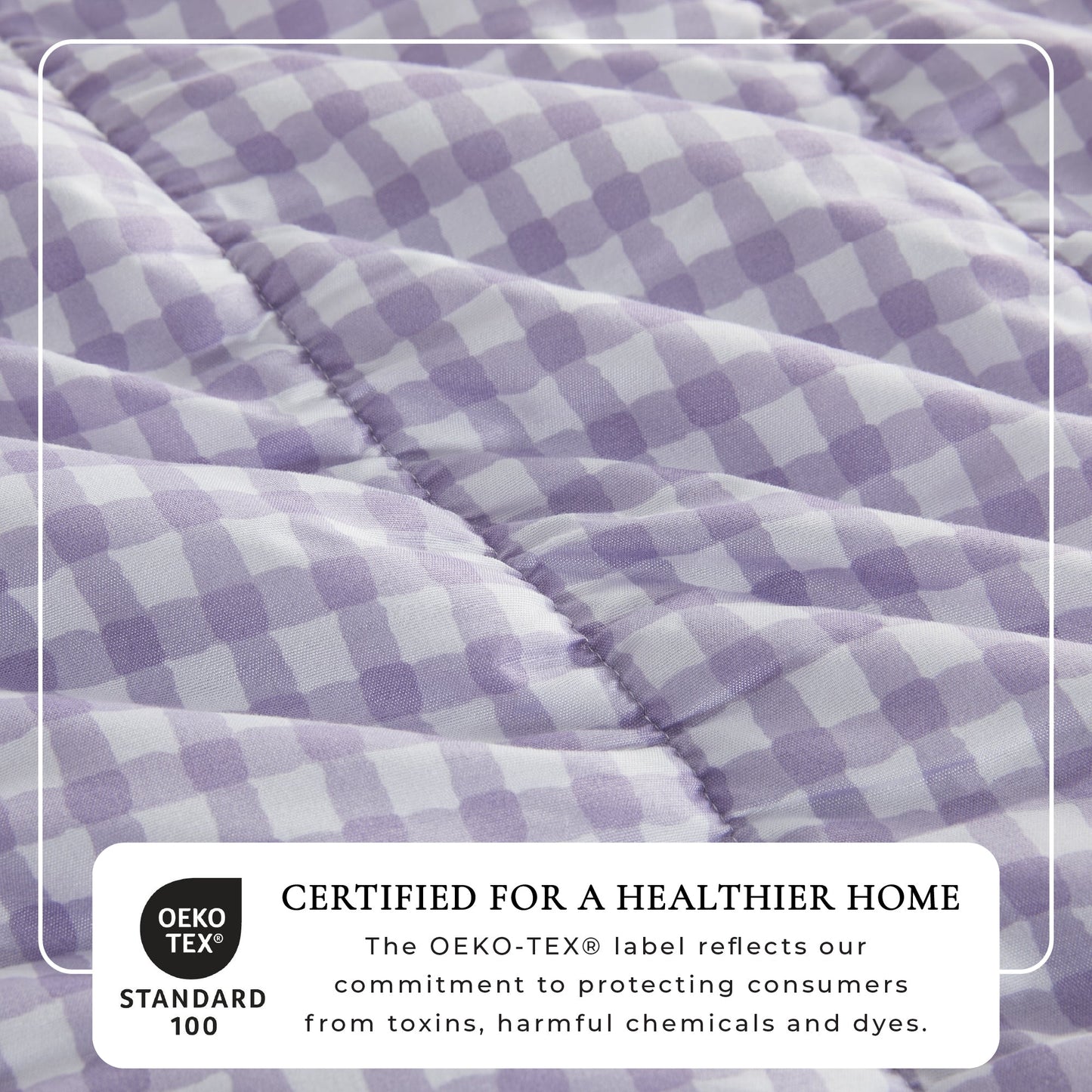 Ultra Soft Washed Gingham Quilt Set for Bed