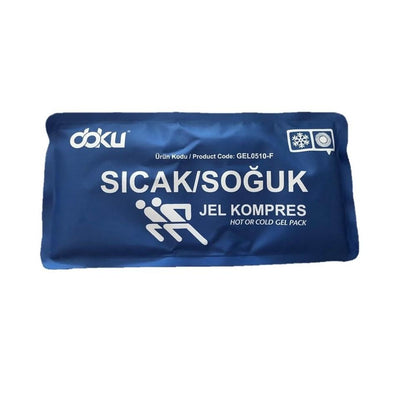 Blue hot or cold gel pack with white SICAK/SOĞUK JEL KOMPRES print and Ooku logo on Tampa Home & Garden Store