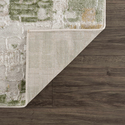 Liveri Green Mosaic Rug abstract green pattern plush pile Boutique Rugs on Tampa Home & Garden Store