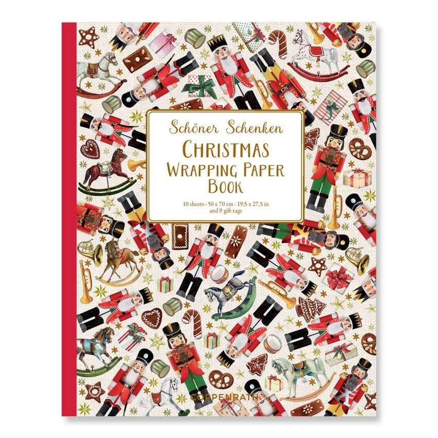Nutcracker Christmas Wrapping Paper Book gift wrap set, 10 sheets, colorful motifs on Tampa Home & Garden Store