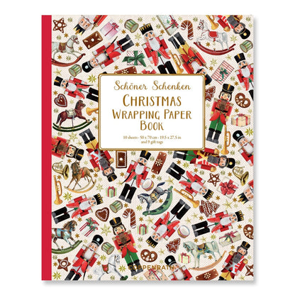 Nutcracker Christmas Wrapping Paper Book gift wrap set, 10 sheets, colorful motifs on Tampa Home & Garden Store