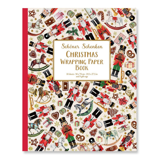 Nutcracker Christmas Wrapping Paper Book gift wrap set, 10 sheets, colorful motifs on Tampa Home & Garden Store