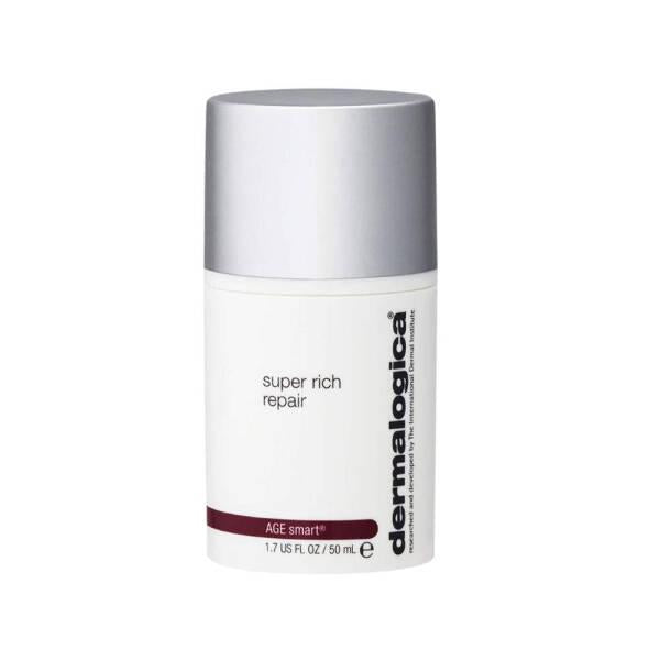 Dermalogica Super Rich Repair face cream bottle with gray cap white container dermalogica logo on Tampa Home & Garden Store