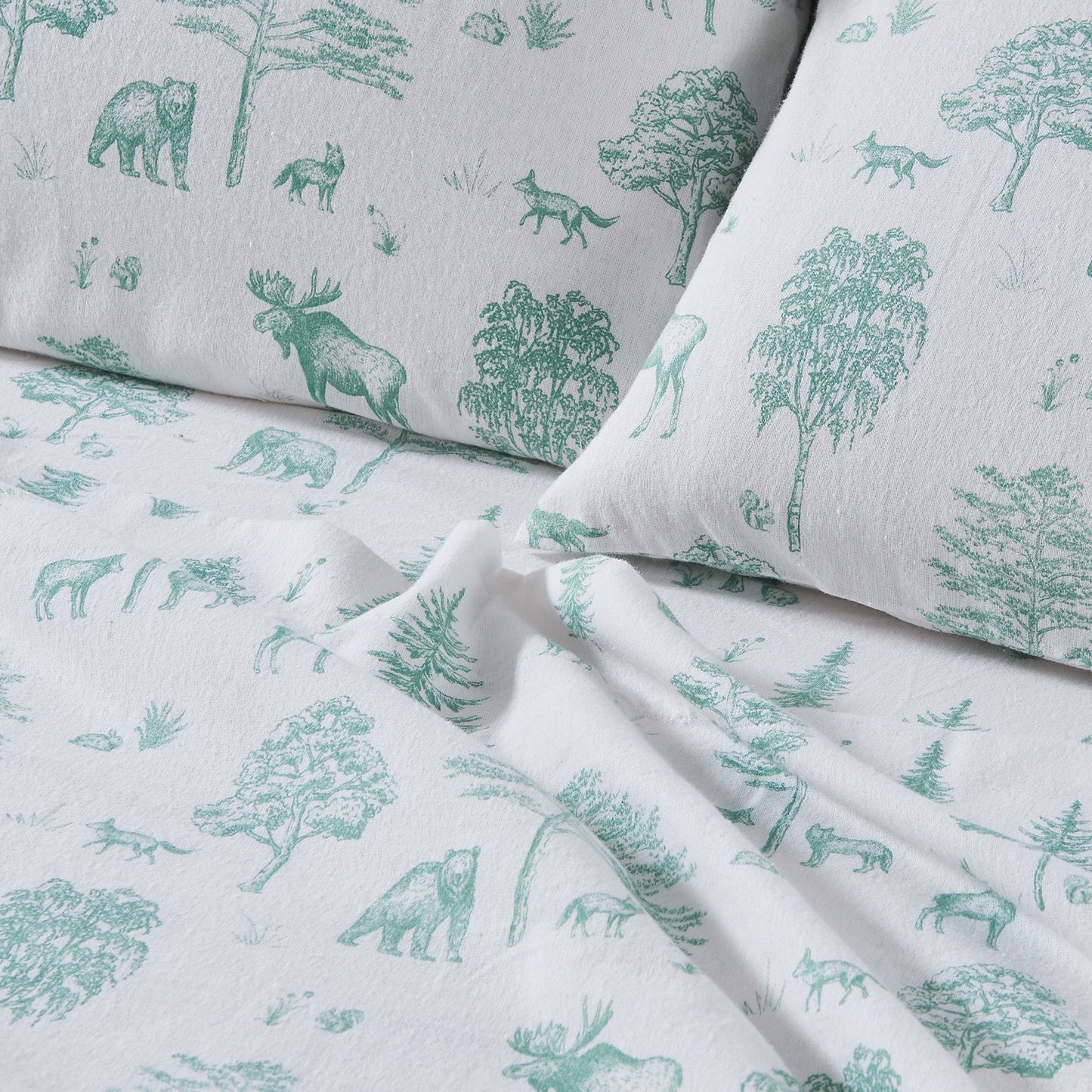 Classic Turkish Cotton Flannel Sheet and Pillow