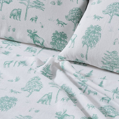 Classic Turkish Cotton Flannel Sheet and Pillow