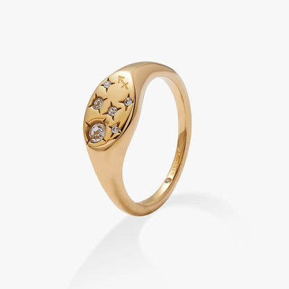 Sagittarius Zodiac Signet Ring Constellations