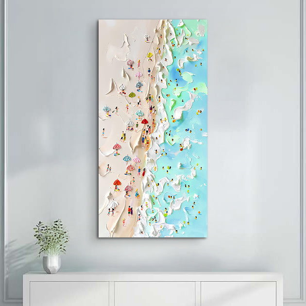 Beachfront Painting Coastal Wall Art canvas Tailored Canvases beach with sand blue water on Tampa Home & Garden Store