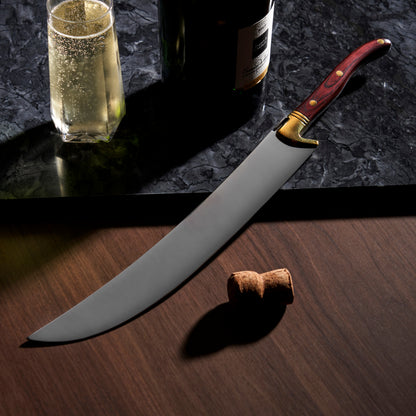 Elegant Champagne Saber and Stainless Steel Blade