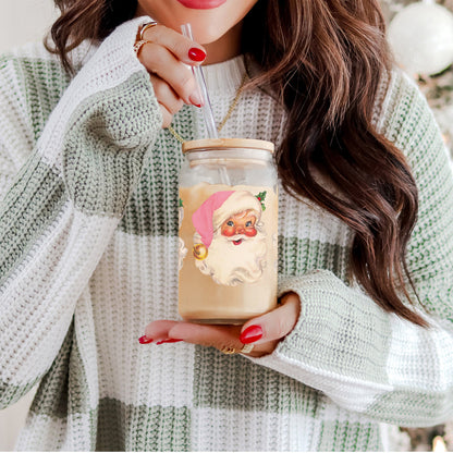 Vintage Pink Santa 17oz